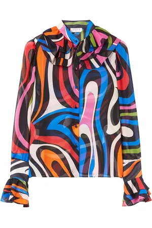 Puccini Marmo-print silk shirt