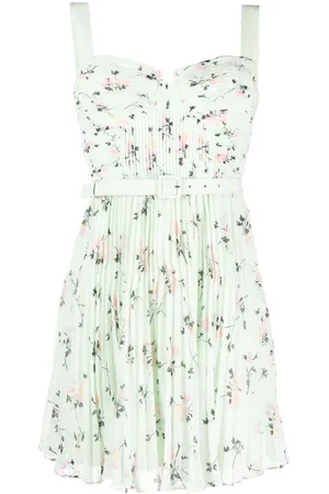 Self-Portrait Floral chiffon minidress