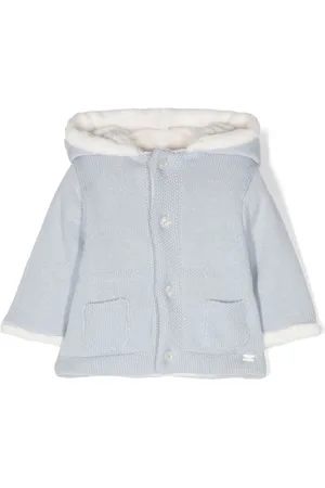 Tartine Et Chocolat Button-up cotton blend hooded cardigan
