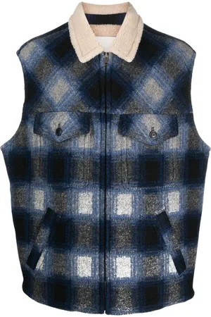 Isabel Marant Plaid-check shearling gilet