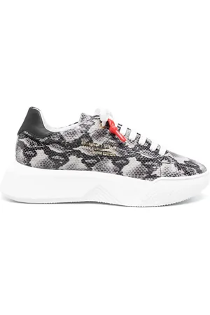 Giuliano Galiano Nemesis python-print leather sneakers