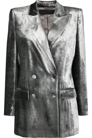 Alberta Ferretti Double-breasted velvet jacket