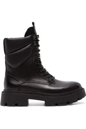 Ash Lace-up combat leather boots
