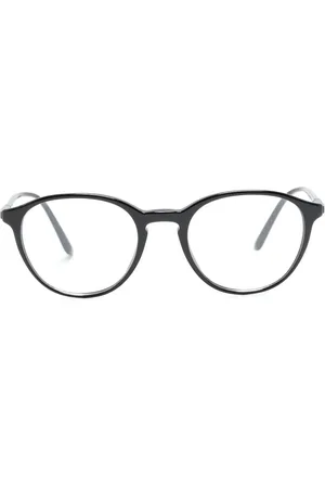 Giorgio Armani Logo-print round-frame glasses