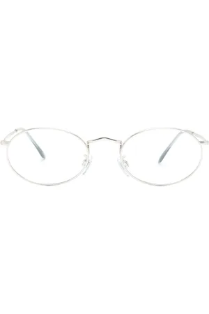 Giorgio Armani Logo-engraved round-frame glasses