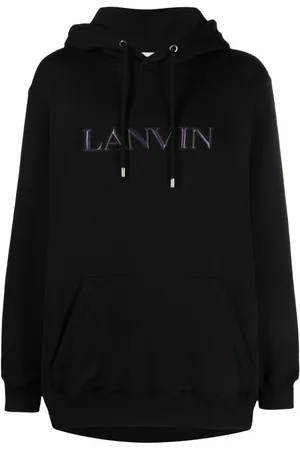 Lanvin Logo-appliqué cotton hoodie