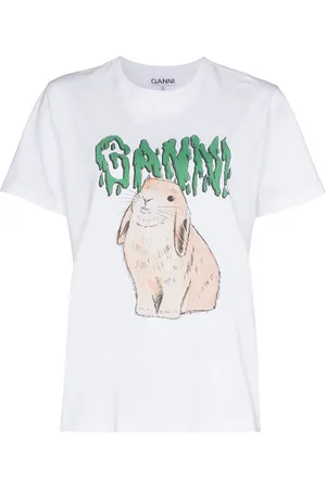 Ganni Rabbit logo T-shirt