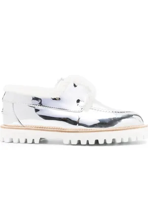 LE SILLA Yacht metallic-finish loafers