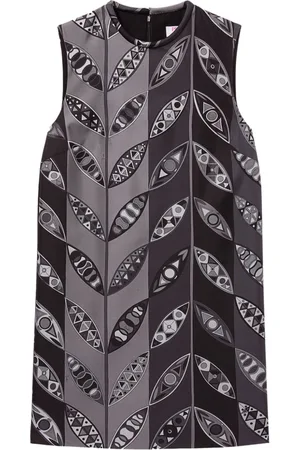 Puccini Abstract-print silk miniskirt