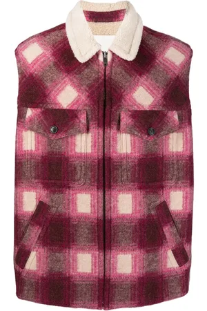 Isabel Marant Kiraneo plaid-check zip-up gilet