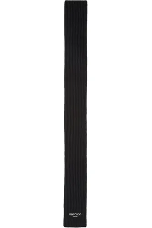 Jimmy Choo Logo-embroidered chunky-knit scarf