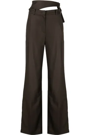 SYSTEM Cut-out detailing wool tailored trousers