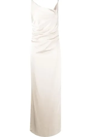 SYSTEM Draped-design side-slit dress