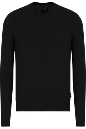 Armani Exchange Logo-embroidered knitted jumper