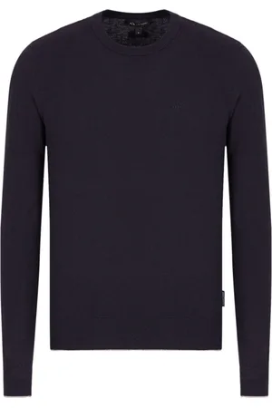 Armani Exchange Logo-embroidered knitted jumper