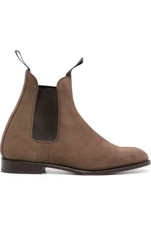 TRICKERS Elasticated-panels suede ankle boots