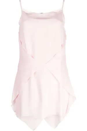 SHANG XIA Silk layered-design minidress