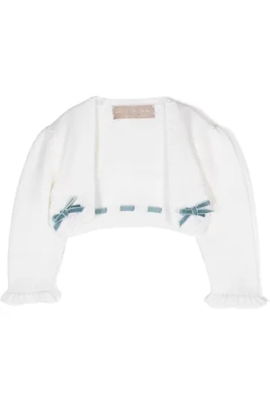 LA STUPENDERIA Bow-detailing wool cardigan