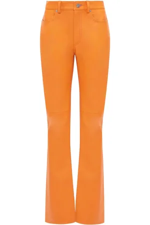 Leather Pants - Orange - women - Shop your favorite brands