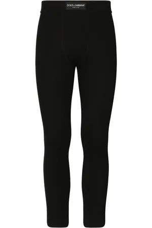 Dolce & Gabbana Logo-patch cotton leggings