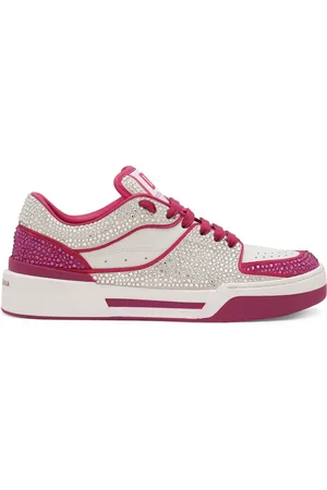 Dolce & Gabbana Crystal-embellished leather sneakers