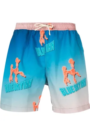 BLUE SKY INN Logo-print swim shorts