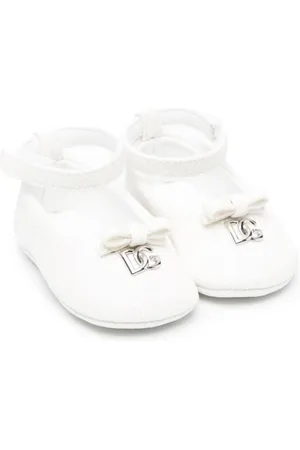 Dolce & Gabbana Logo-lettering bow-detailing ballerinas