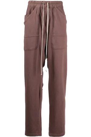 Rick Owens Mauve drawstring-waistband track pants