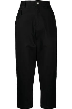 Izzue Low-rise straight-leg cropped trousers
