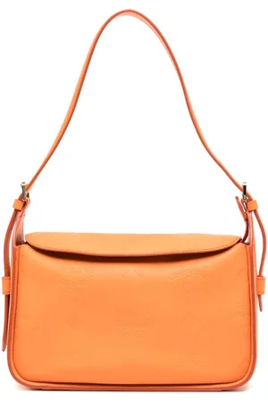MCM Patricia studded pebbled-leather shoulder bag, Sale up to 70% off