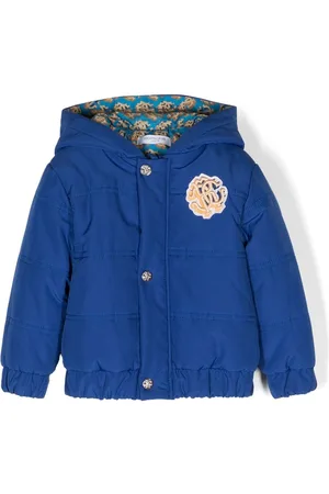 Roberto Cavalli Logo-patch hooded jacket