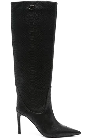 Twin-Set 90mm crocodile-effect knee boots