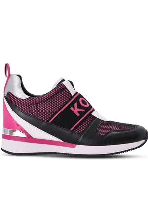 Michael Kors Logo-strap wedge-heel sneakers