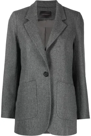 LORENA ANTONIAZZI M??lange-effect single-breasted blazer