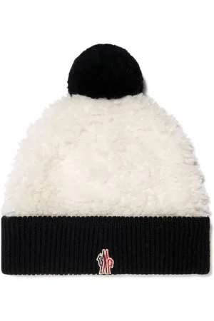 Moncler Logo-patch pompom beanie