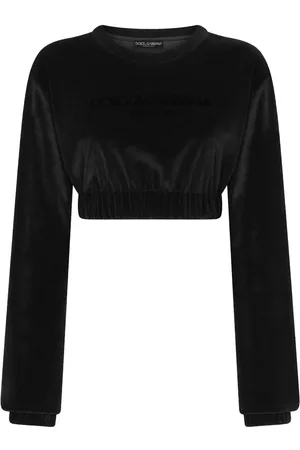 Dolce & Gabbana Logo-embroidered cropped sweatshirt