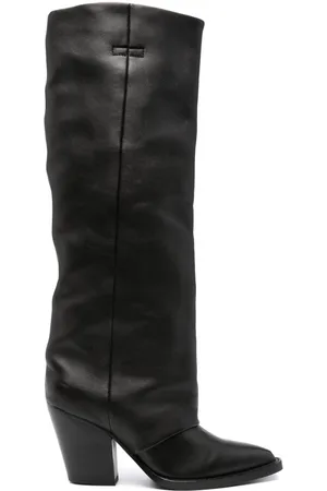 Ash 85mm folded-detail leather boots