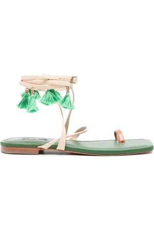 JOHANNA ORTIZ Conversando Con El Viento leather flat sandals