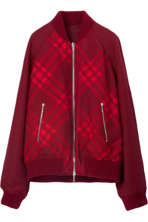 Burberry Men's Checked Cashmere-jacquard Bomber Jacket