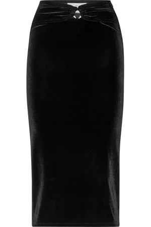 Philipp Plein Cut-out velvet midi skirt