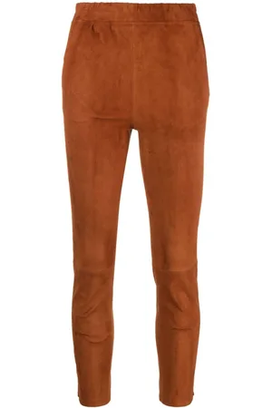 Leather Pants - Orange - women - 17 products | FASHIOLA.com