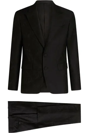 Etro Jacquard paisley-pattern slim-cut suit