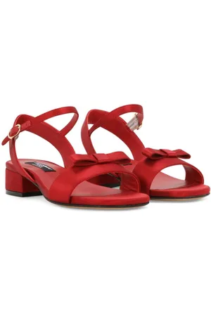 Dolce & Gabbana Logo-plaque bow-detail sandals