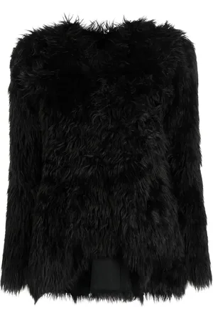 Comme des Garçons Faux-fur long-sleeved top