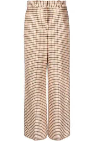 Lanvin Wide-leg check trousers