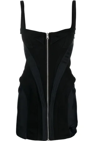 MUGLER Panelled zip-front minidress