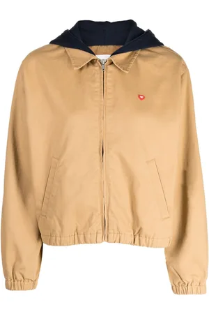 Chocoolate Logo-embroidered hooded cotton jacket