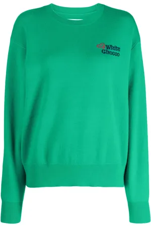 Chocoolate Intarsia-knit logo crew-neck jumper