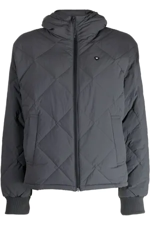 Chocoolate Logo-appliqué quilted padded jacket