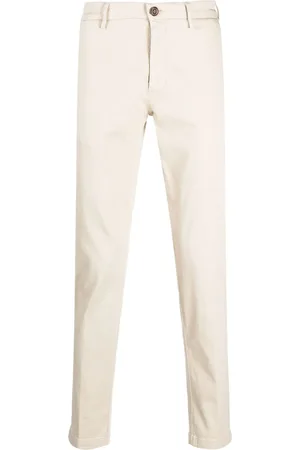 Boggi Milano Straight-leg cotton-blend trousers